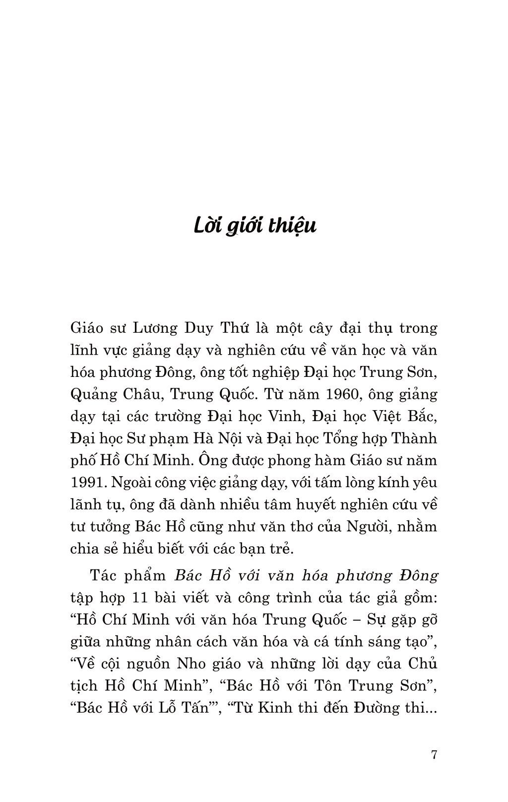  Di Sản Hồ Chí Minh. Bác Hồ Với Văn Hóa Phương Đông 