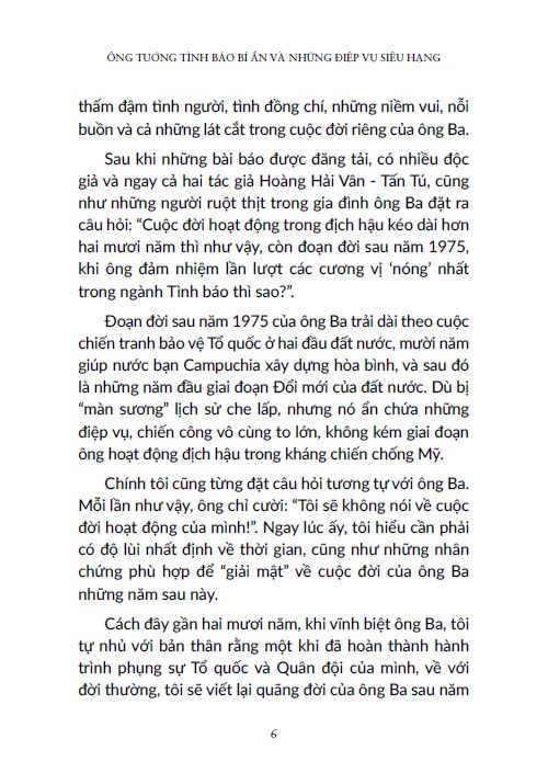  ÔNG TƯỚNG TÌNH BÁO BÍ ẨN VÀ NHỮNG ĐIỆP VỤ SIÊU HẠNG 