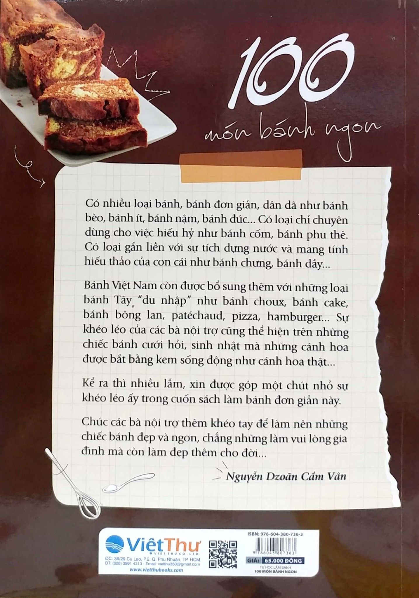  Tự Học Làm Bánh - 100 Món Bánh Ngon (Tái Bản 2023) 