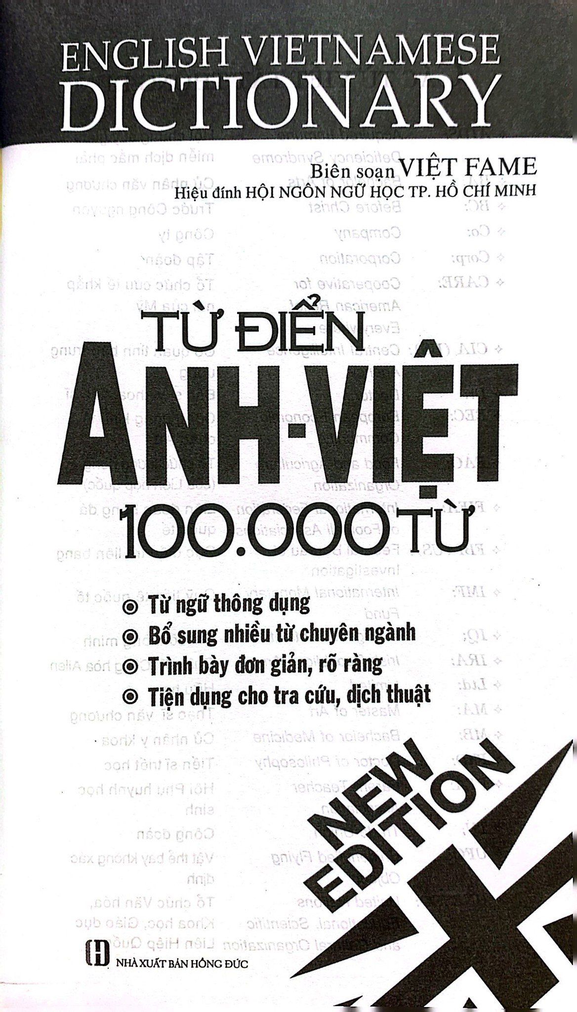  Từ Điển Anh - Việt 100.000 Từ (Vl) 
