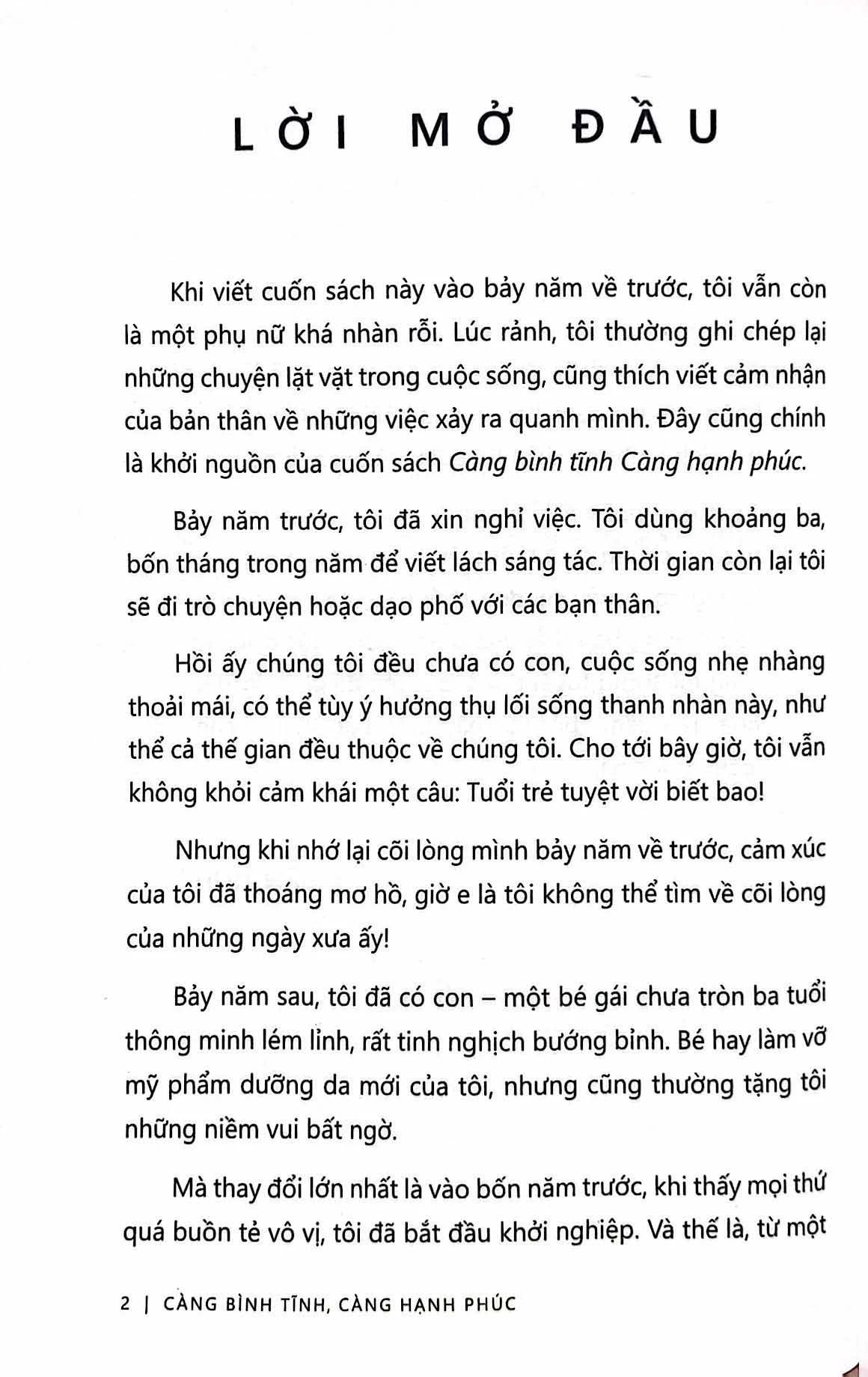  Càng Bình Tĩnh, Càng Hạnh Phúc 