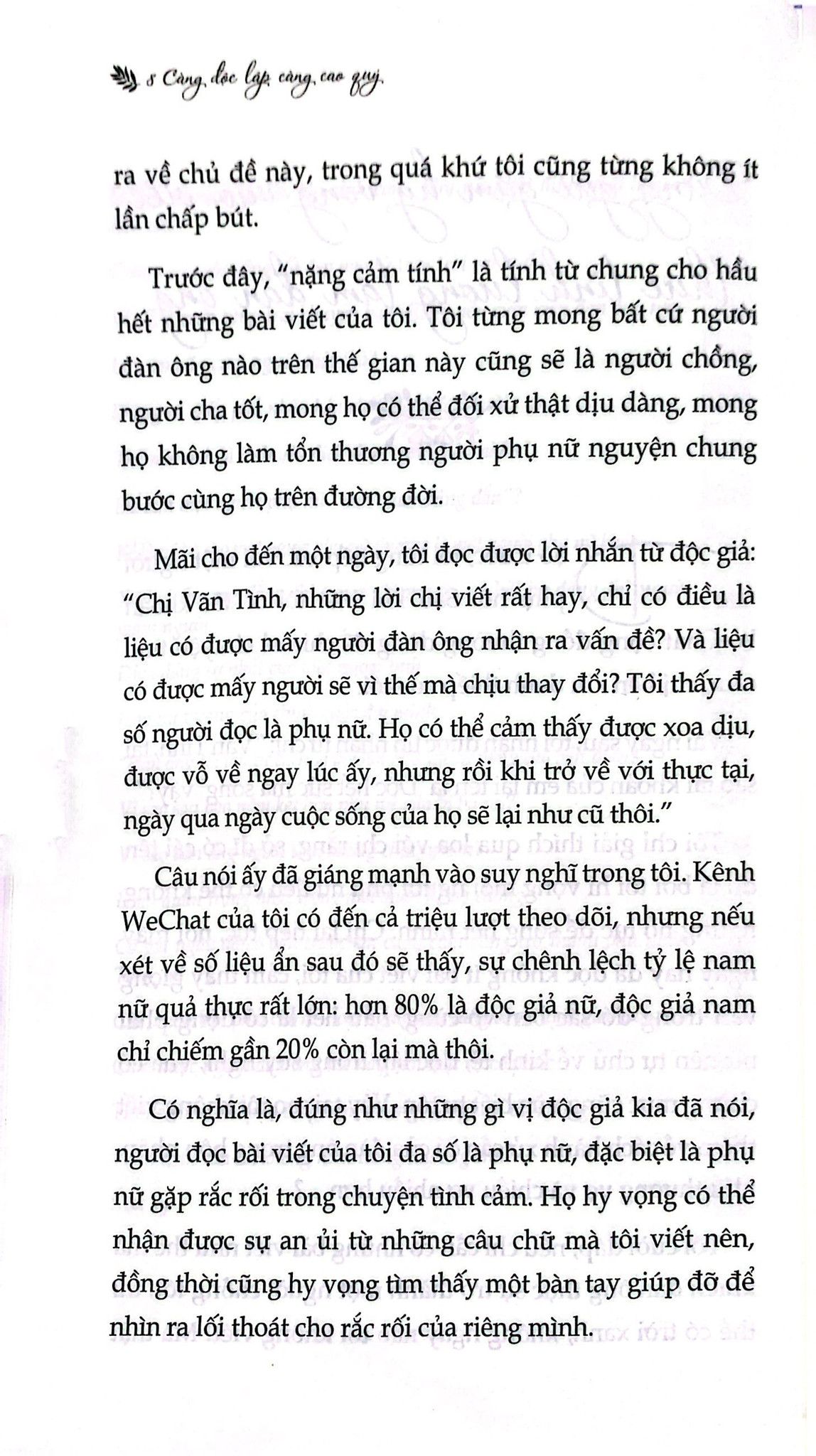  Càng Độc Lập Càng Cao Quý 