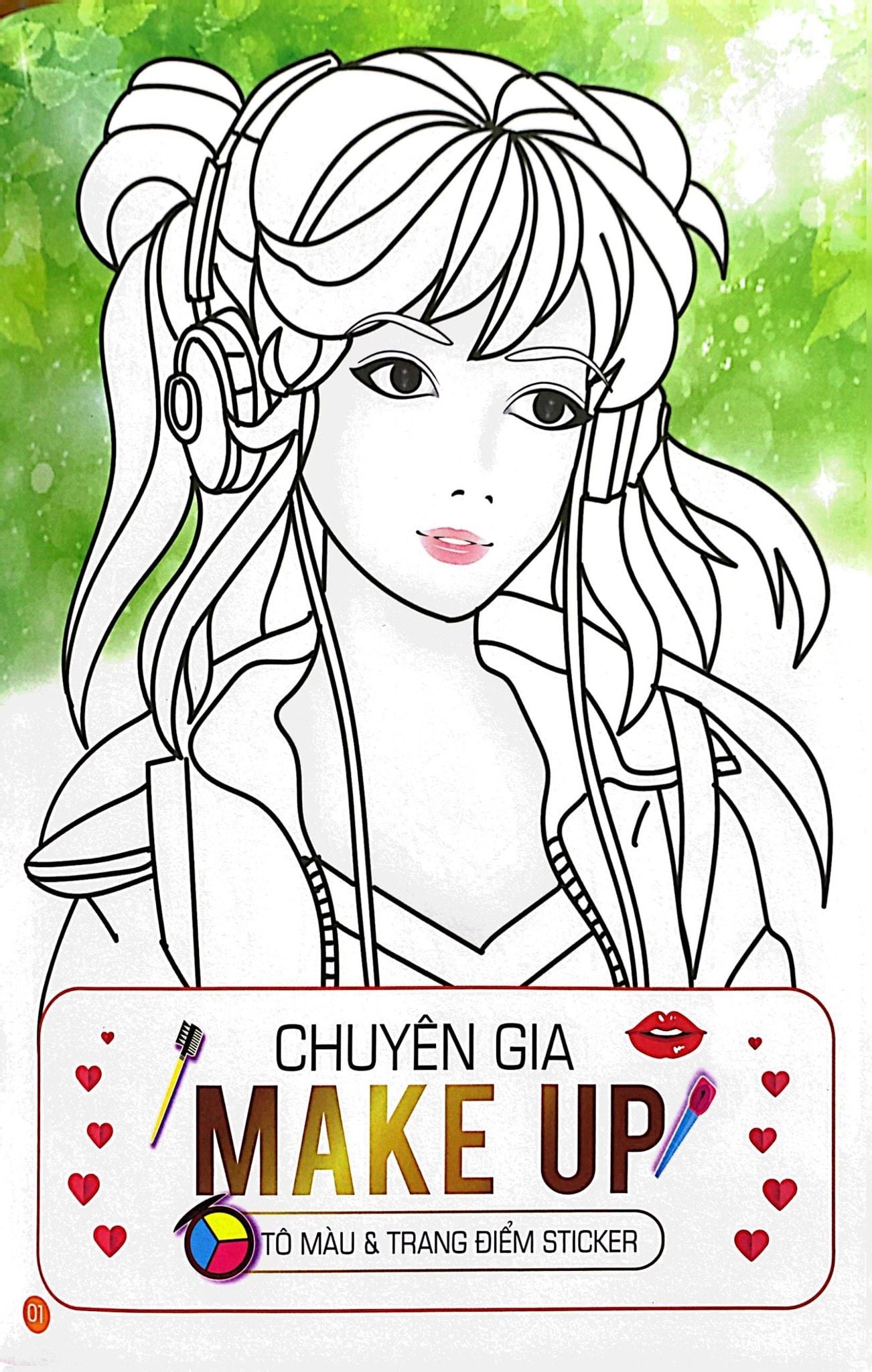  Sticke Hình Dán Trong Suốt- Tô Màu Thần Tượng Kpop 4 - Tủ Sách Trang Điểm 