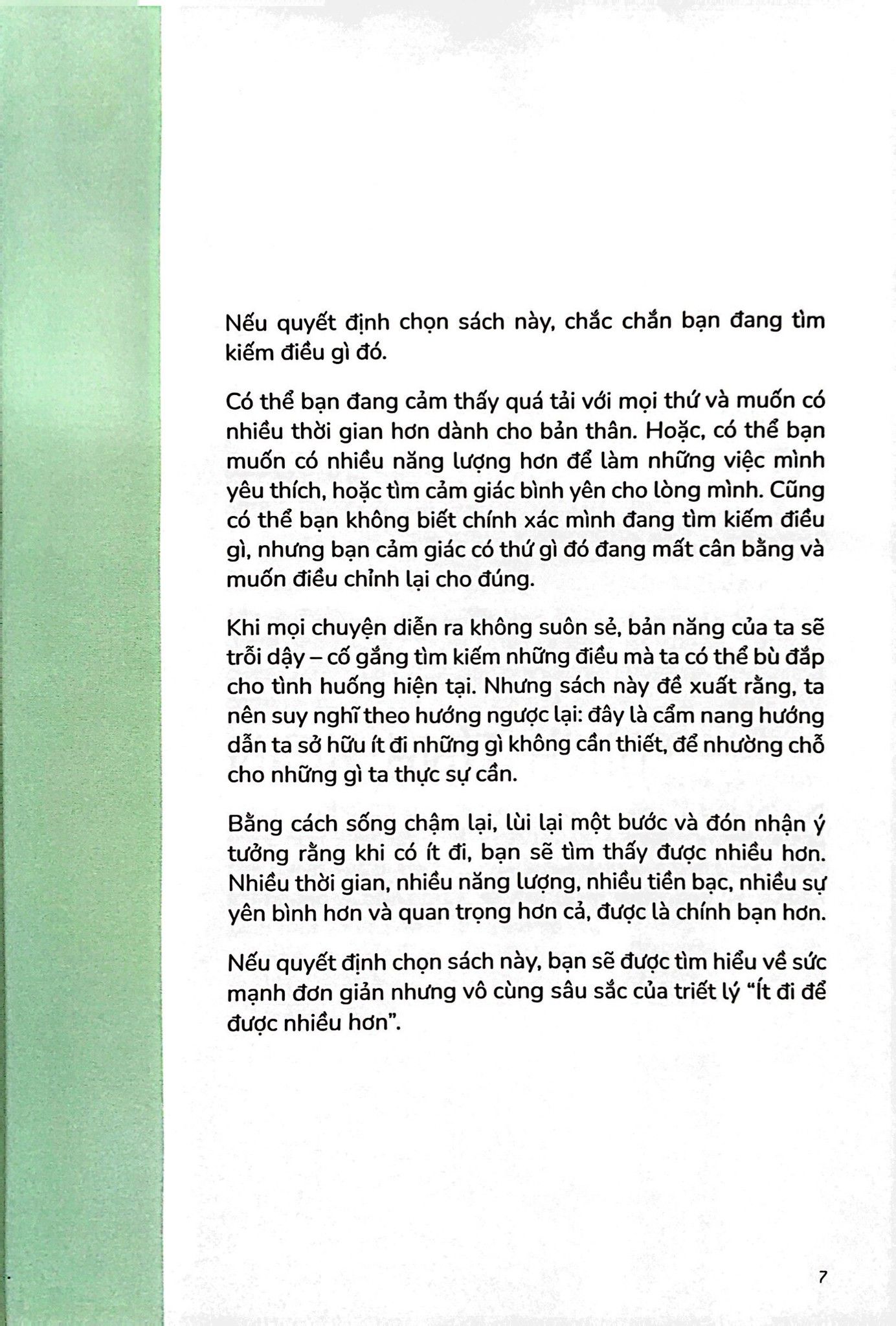  Ít Đi Để Được Nhiều Hơn 