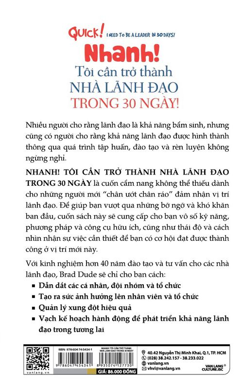  Nhanh! Tôi Cần Trở Thành Nhà Lãnh Đạo Trong 30 Ngày 