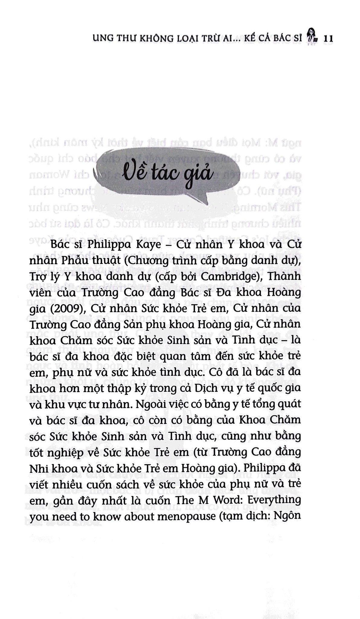 Ung Thư Không Loại Trừ Ai...Kể Cả Bác Sĩ 