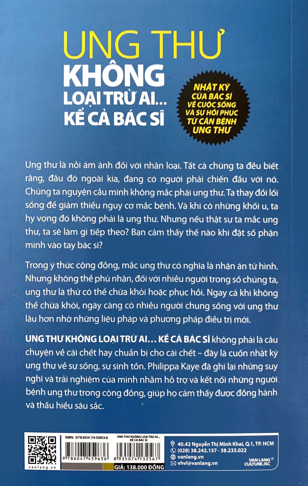  Ung Thư Không Loại Trừ Ai...Kể Cả Bác Sĩ 