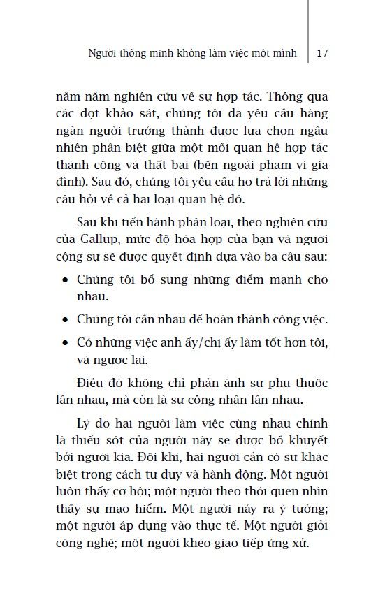  Người Thông Minh Không Làm Việc Một Mình 