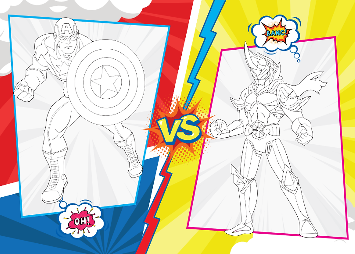  Tô Màu Super Heroes Siêu Anh Hùng - Tập 1 - Rèn luyện IQ EQ CQ (Tặng kèm stickers) 