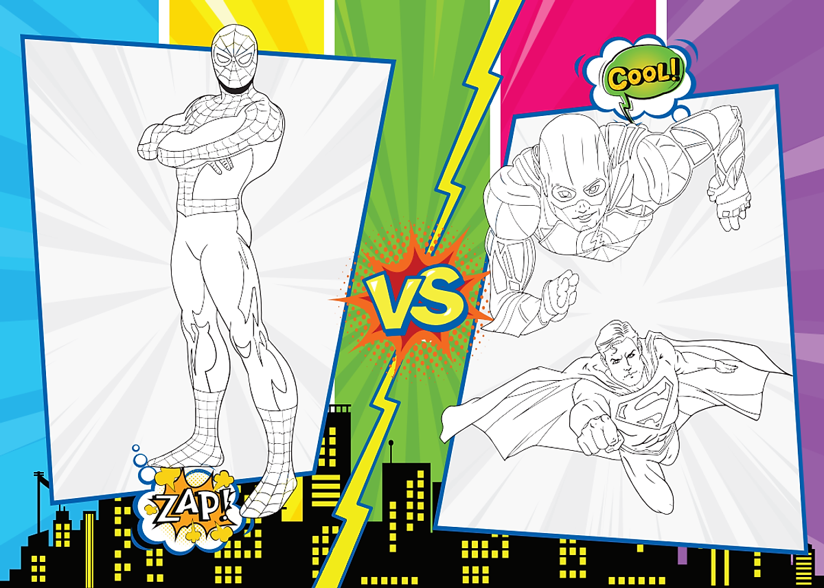  Tô Màu Siêu Anh Hùng Super Heroes - Tập 3 - Rèn luyện IQ EQ CQ (Tặng kèm 19 stickers) 