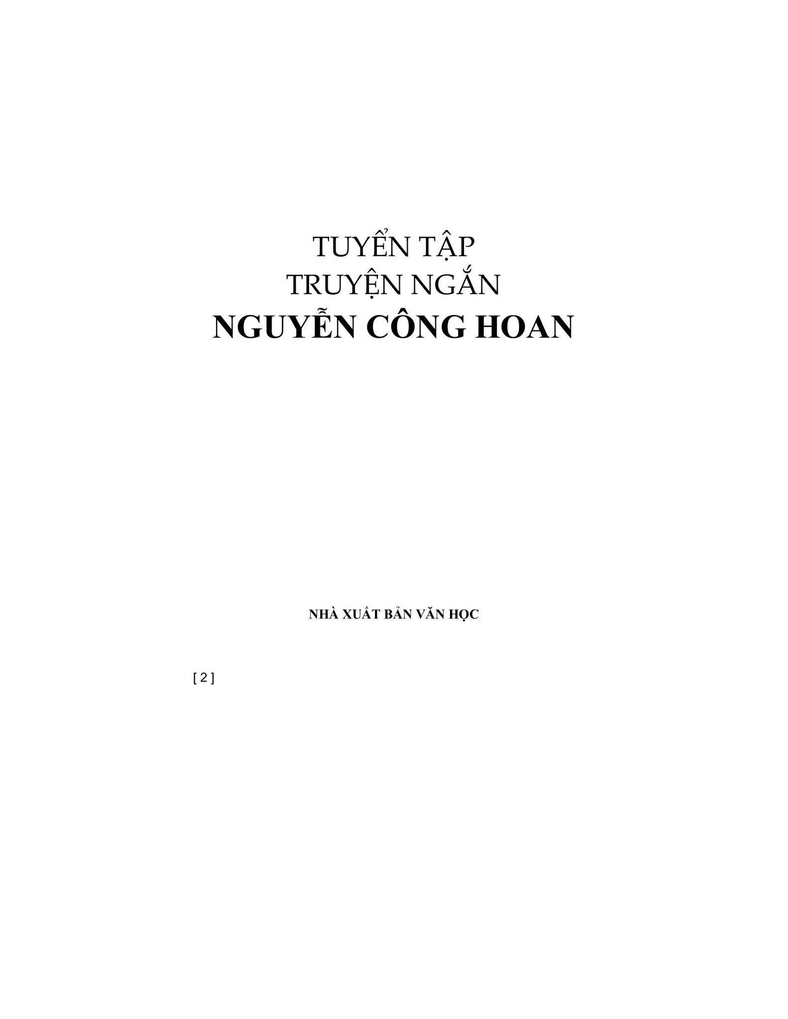  Tuyển Tập Nguyễn Công Hoan 