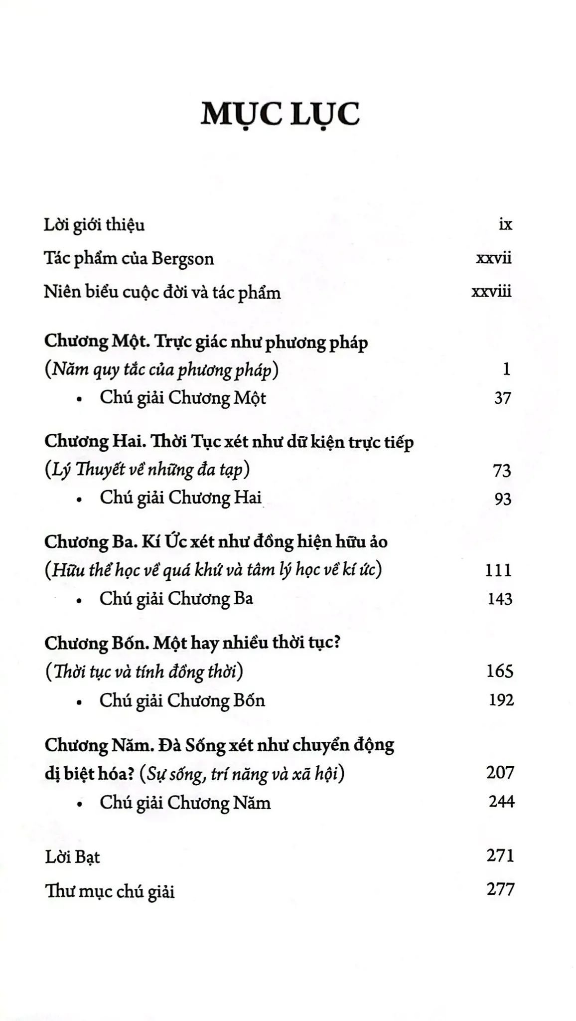  Học Thuyết Bergson 