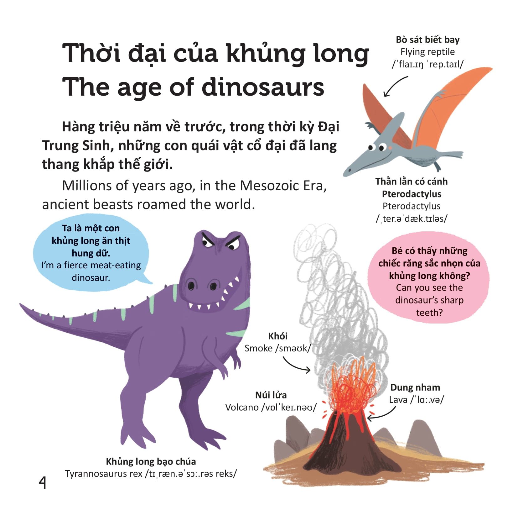  Thư Viện Từ Vựng Đầu Đời Cho Bé - Khủng Long - Dinosaurs! 