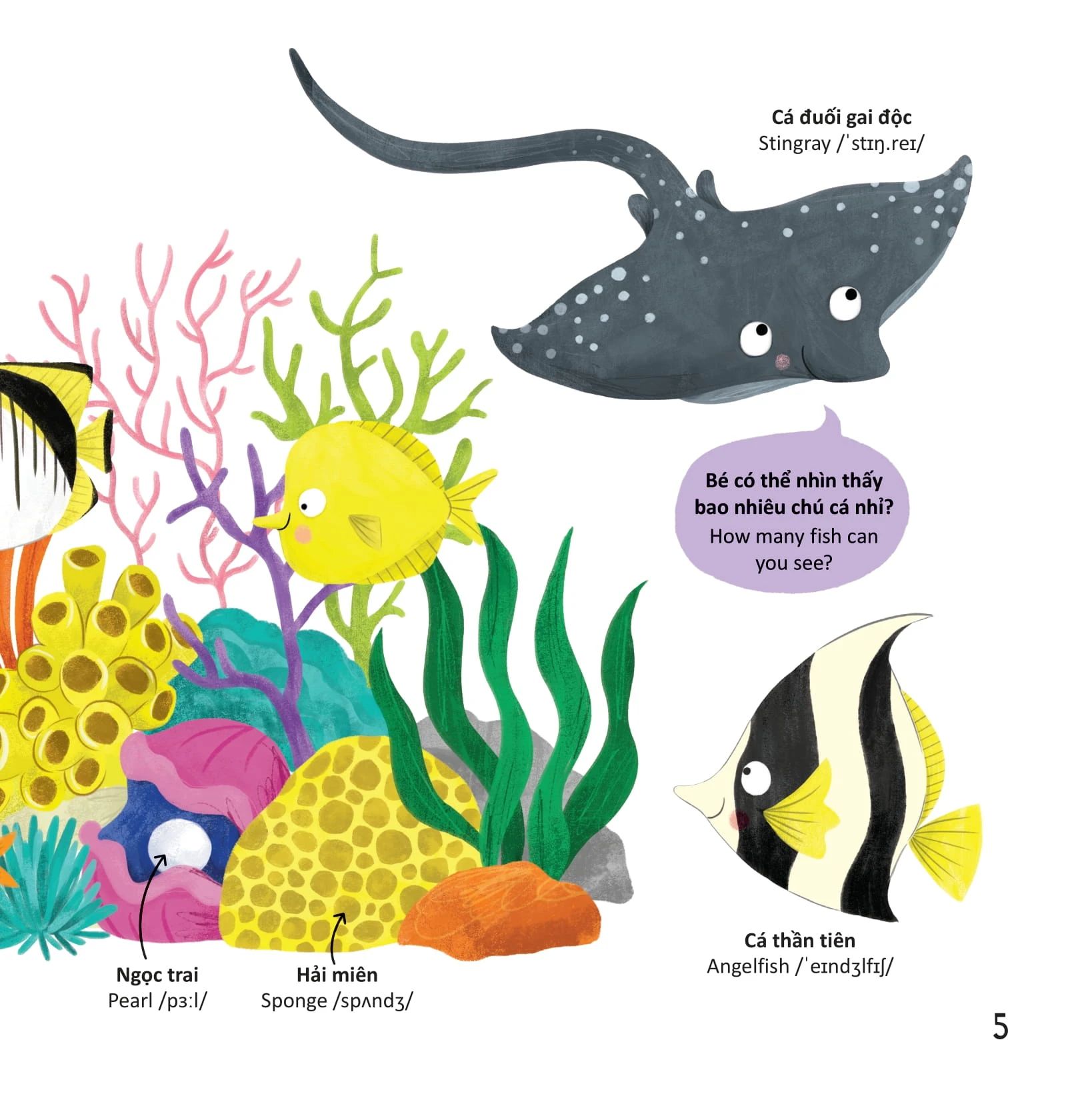  Thư Viện Từ Vựng Đầu Đời Cho Bé - Động Vật Dưới Biển - Under The Sea! 