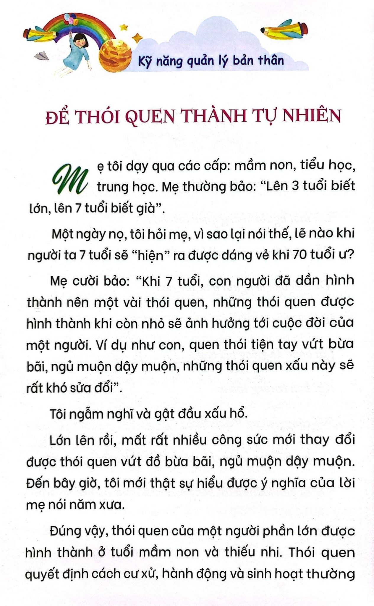  Tạo Lập Thói Quen Tốt - Kỹ Năng Quản Lý Bản Thân 