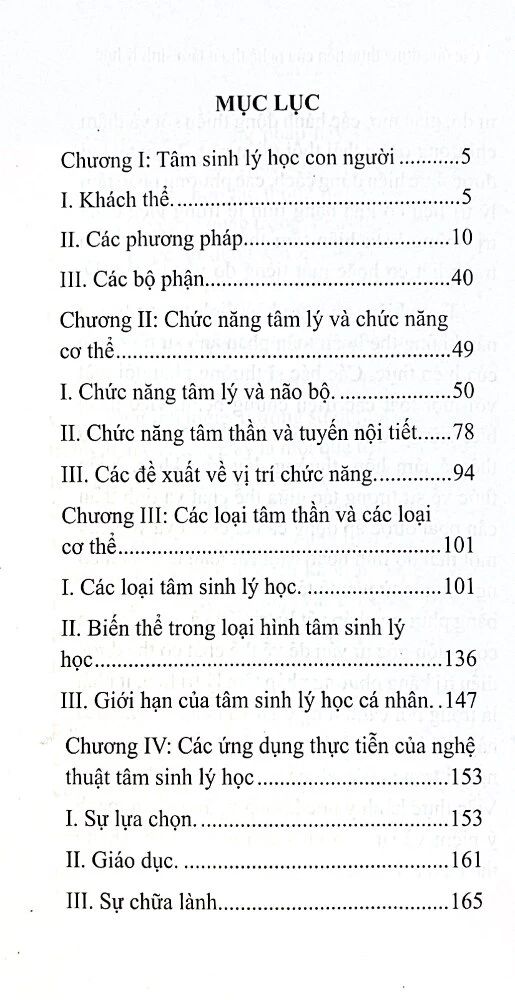  Tâm Sinh Lý Học Con Người 