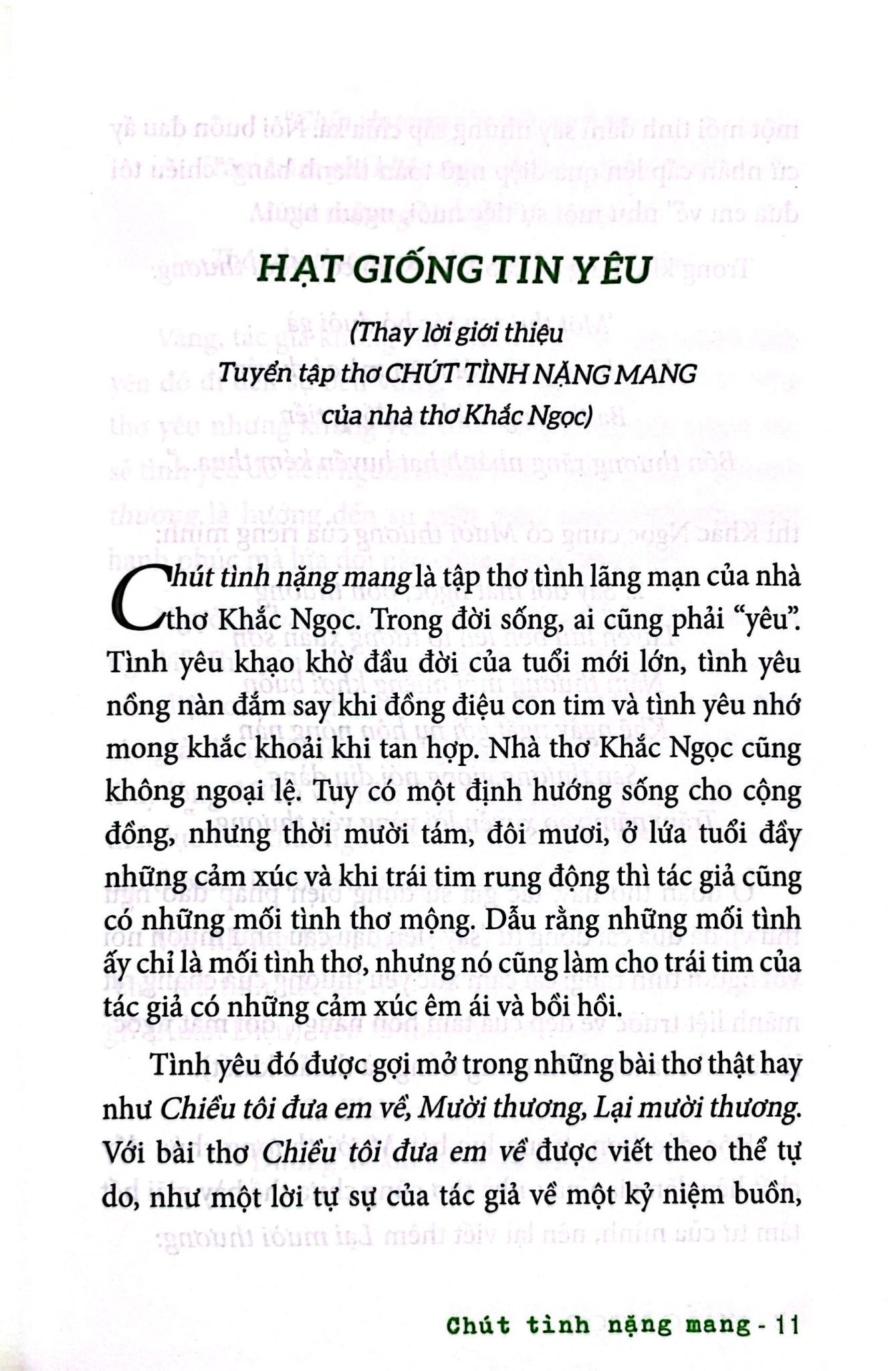  Chút Tình Nặng Mang - Tuyển Tập Thơ 