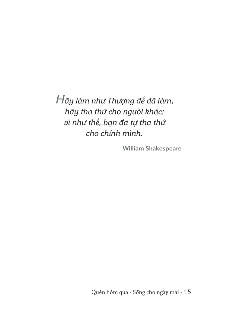  Quên Hôm Qua Sống Cho Ngày Mai - Khổ Nhỏ 