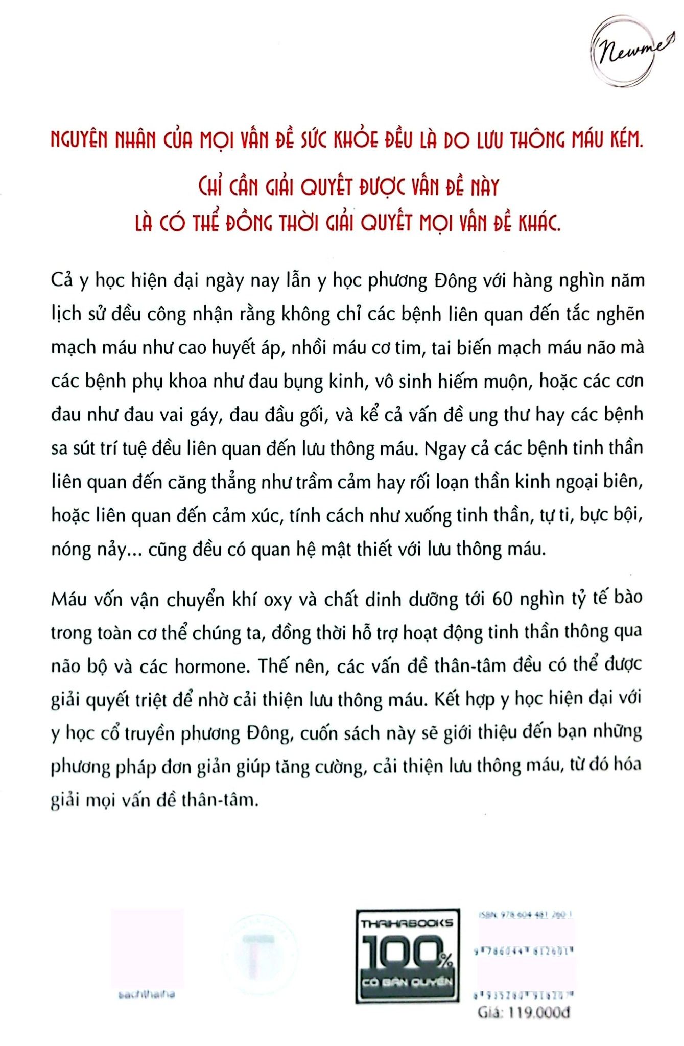  Lưu Thông Máu Tốt Hoá Giải Bách Bệnh (Tái Bản 2024) 