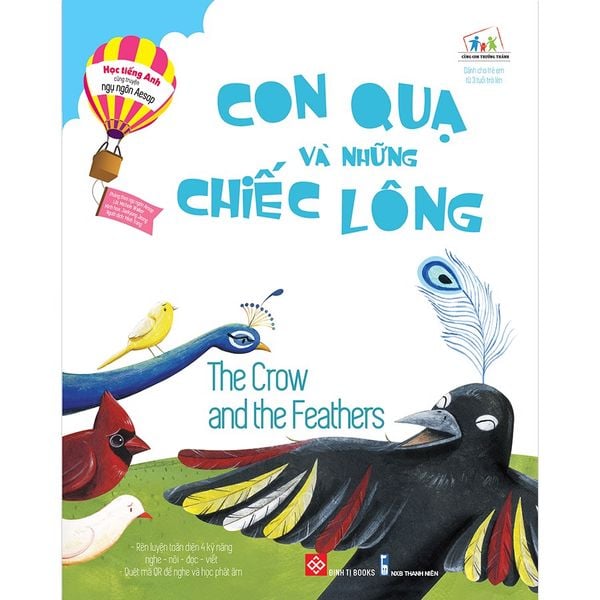 Học Tiếng Anh Cùng Truyện Ngụ Ngôn Aesop - Con Quạ Và Những Chiếc Lông (Song Ngữ)