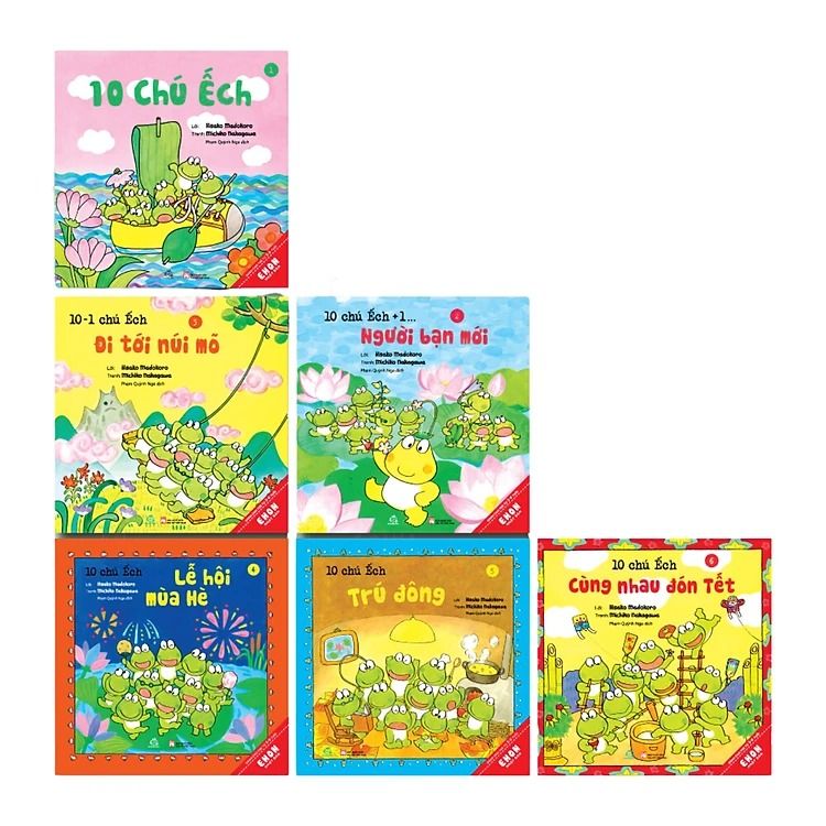  Bộ Sách Tranh Ehon Nhật Bản “10 Chú Ếchs” - Phần 1 (Tập 1 – Tập 6) 