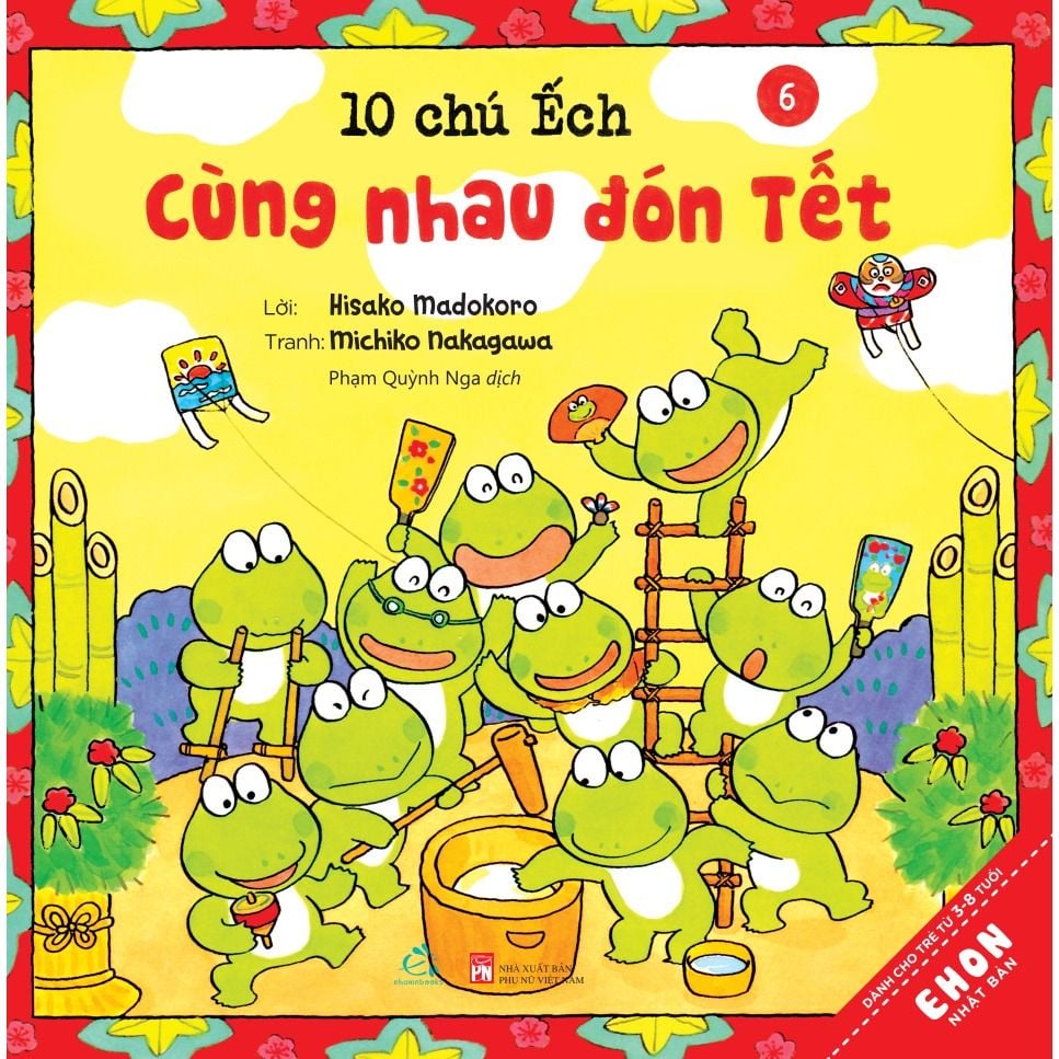  Bộ Sách Tranh Ehon Nhật Bản “10 Chú Ếchs” - Phần 1 (Tập 1 – Tập 6) 