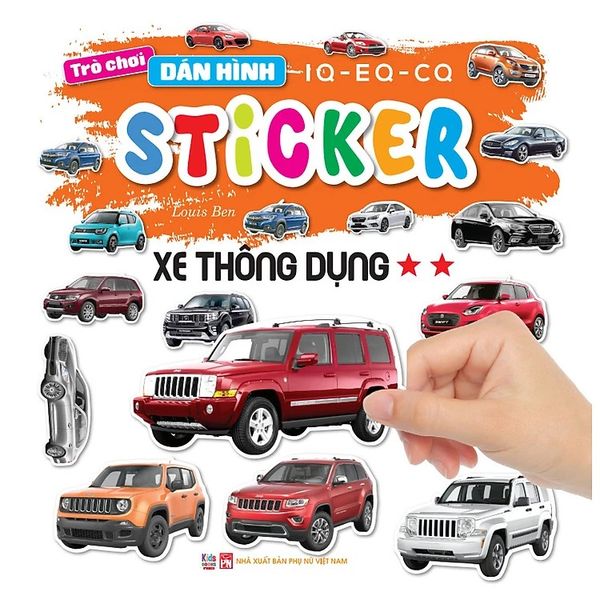 Trò Chơi Dán Hình IQ - EQ -CQ Sticker - Xe Thông Dụng- 2 Sao