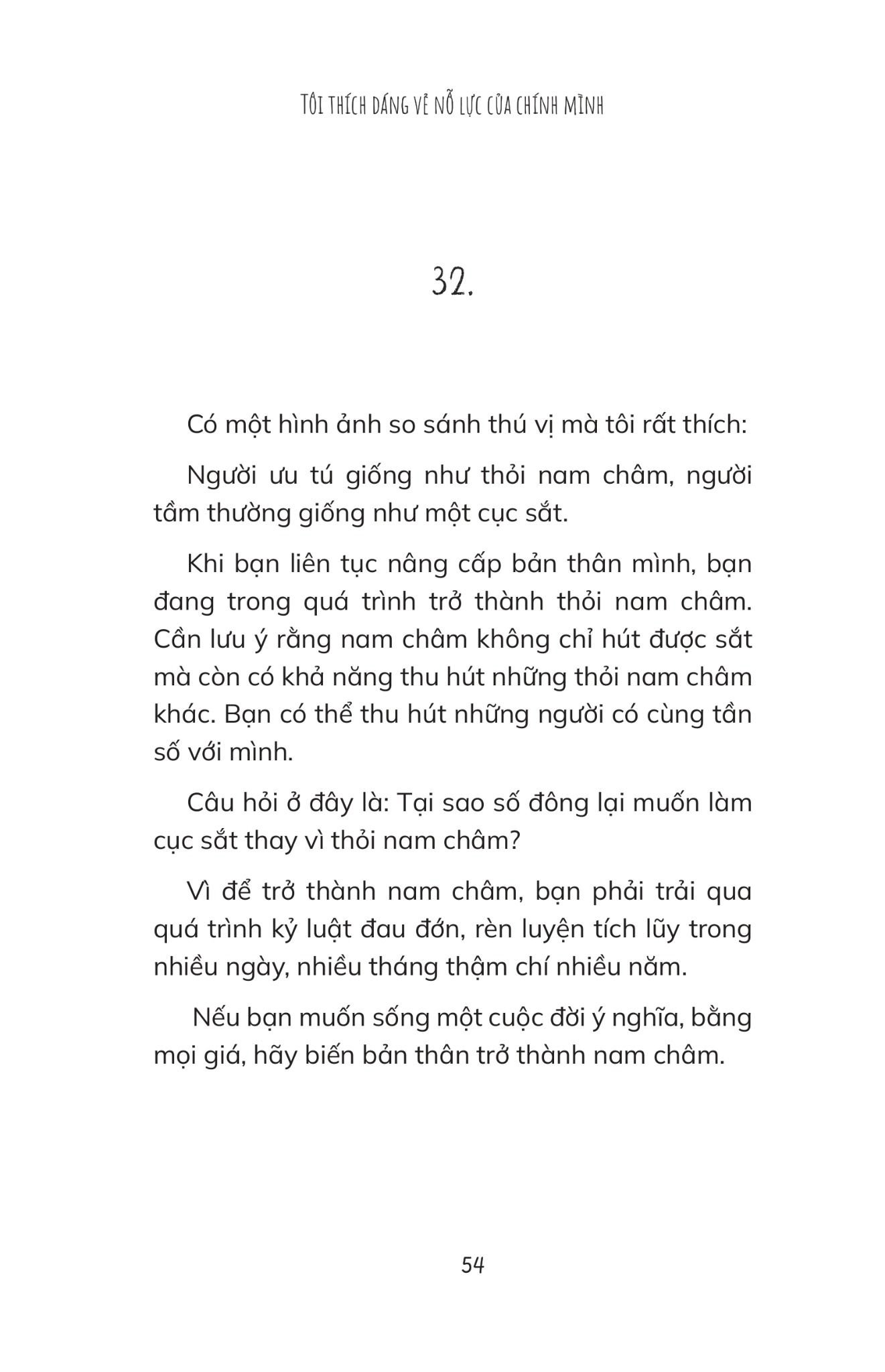  Tôi Thích Dáng Vẻ Nỗ Lực Của Chính Mình 