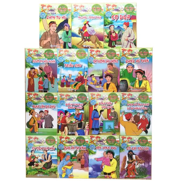 Combo 15 quyển - Truyện cổ tích Việt Nam: Mỵ Châu Trọng Thuỷ + Hòn Vọng Phu + Đồng Tiền Vạn Lịch + Gái Ngoan dạy chồng Quan Âm Thị Kính + - Kinh Đồ