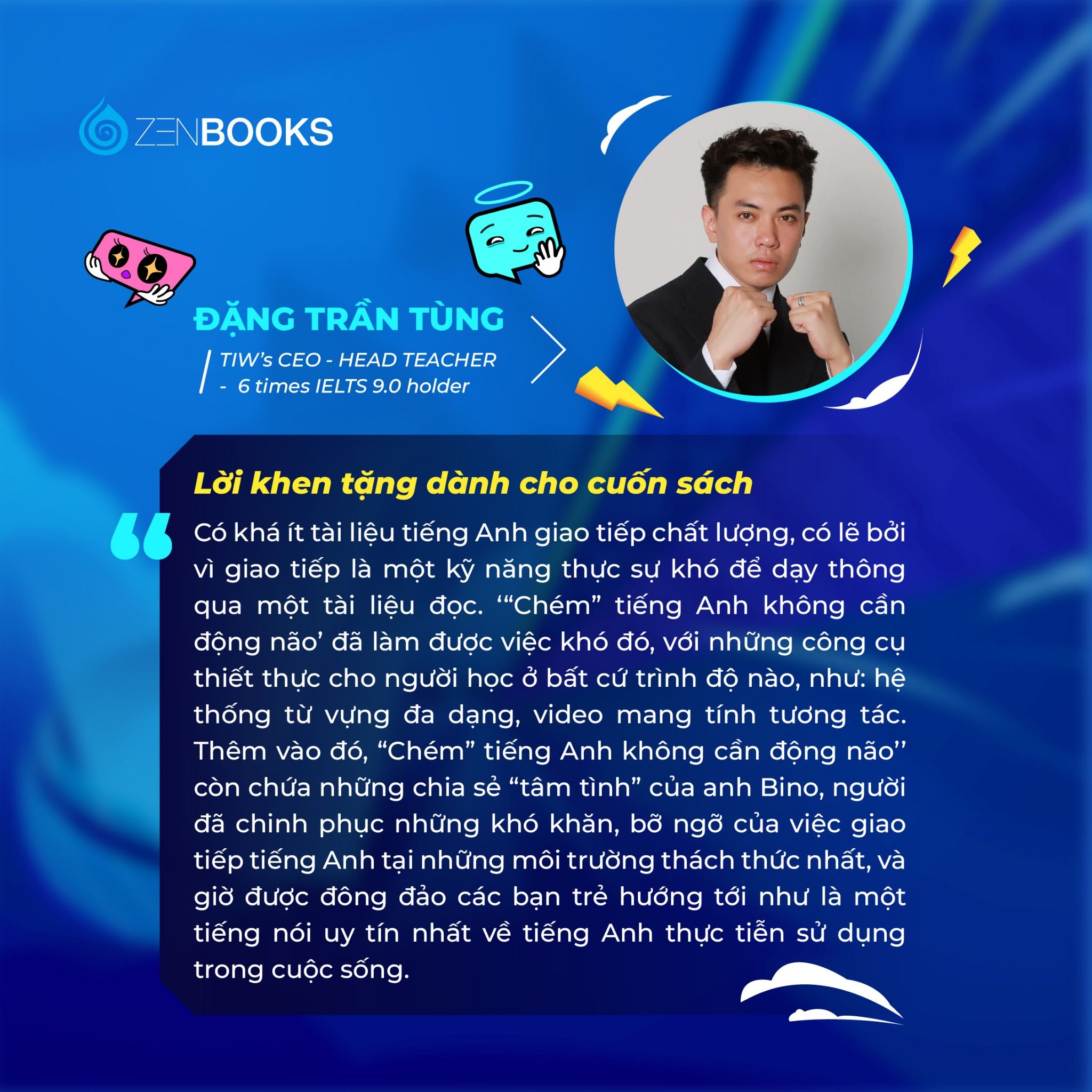  Chém Tiếng Anh Không Cần Động Não - Tác giả: Vũ Vi Bình (Bino Chém Tiếng Anh) 