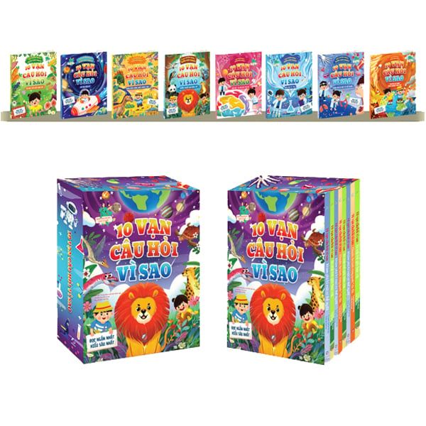Combo-10 vạn câu hỏi vì sao 8T kèm hộp - LinhLanbooks