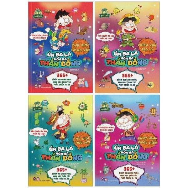 Combo 2 - Úm ba la, hoá ra thần đồng 4T (Động vật + Phát minh + Thiên văn + Thực vật) - Minh