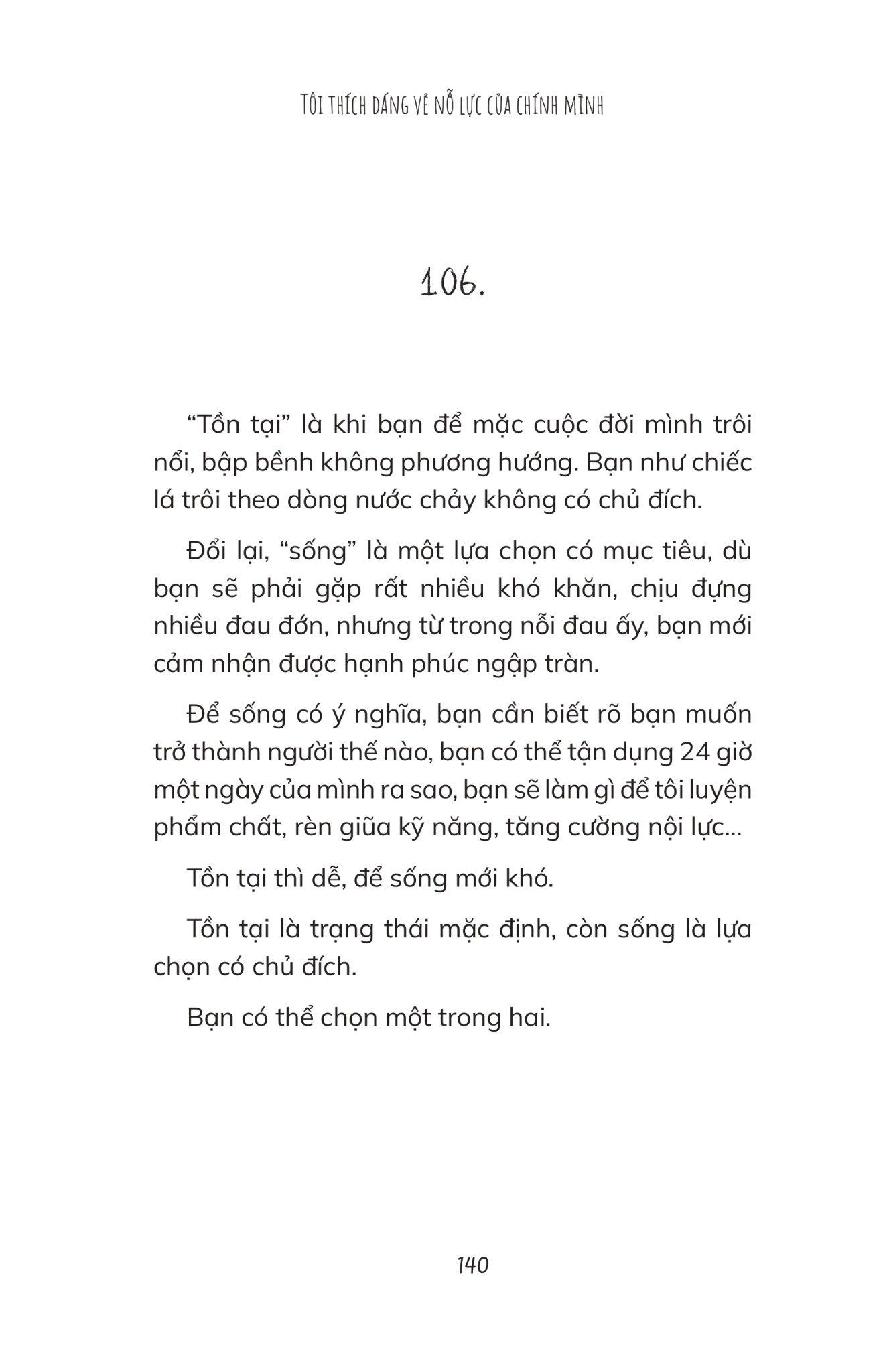  Tôi Thích Dáng Vẻ Nỗ Lực Của Chính Mình 
