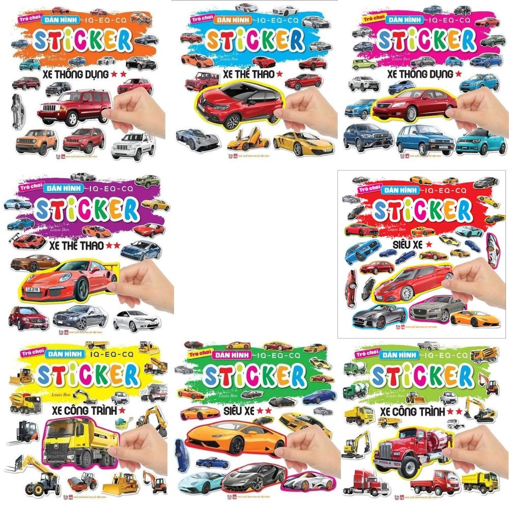  Combo Trò Chơi Dán Hình IQ - EQ -CQ Sticker (Bộ 8 Cuốn) 