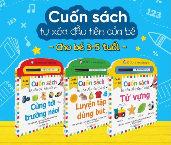 Sách Tự Xóa Thông Minh – Cuốn Sách Tự Xóa Đầu Tiên Của Bé (Combo 3 cuốn)
