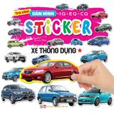  Trò Chơi Dán Hình IQ - EQ -CQ Sticker - Xe Thông Dụng- 1 Sao 