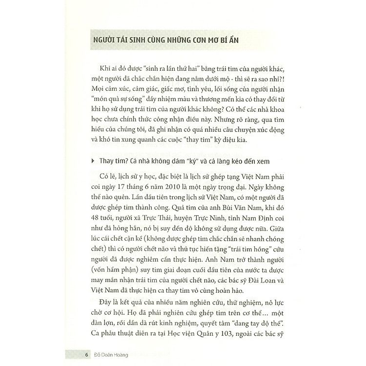  Tôi Đã Sống Bằng Trái Tim Người Khác 