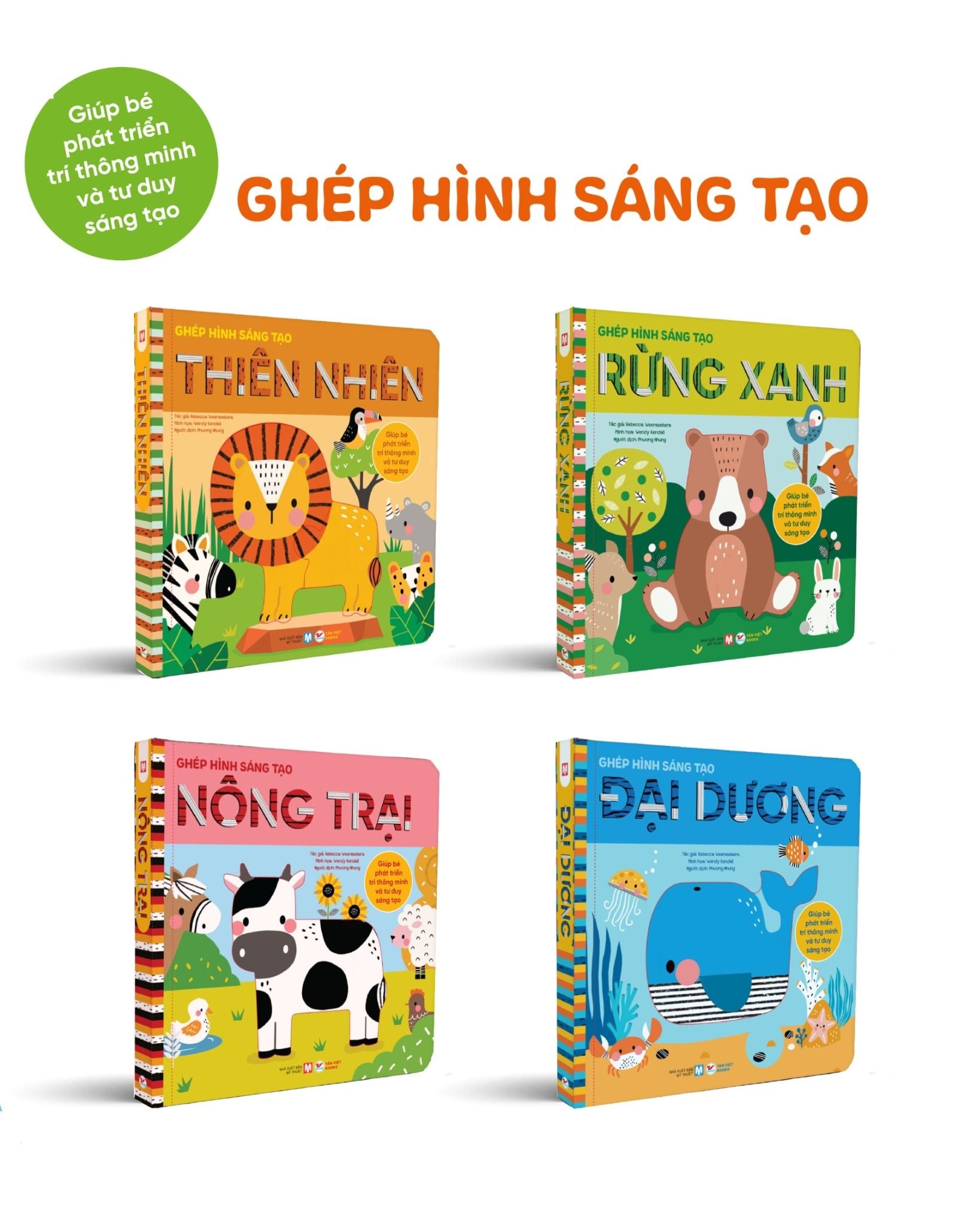  Bộ Sách Ghép Hình Sáng Tạo (Bộ 4 Cuốn) 