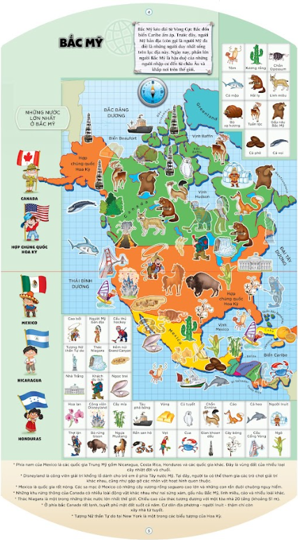  Atlas Cho Trẻ Em - Hơn 100 Sticker Và Bản Đồ Địa Hình Siêu Lớn 