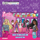  BarBie Sách Tô Màu Khổ Lớn - Bạn Gái Nữ Tính - Bao Gồm Sticker 