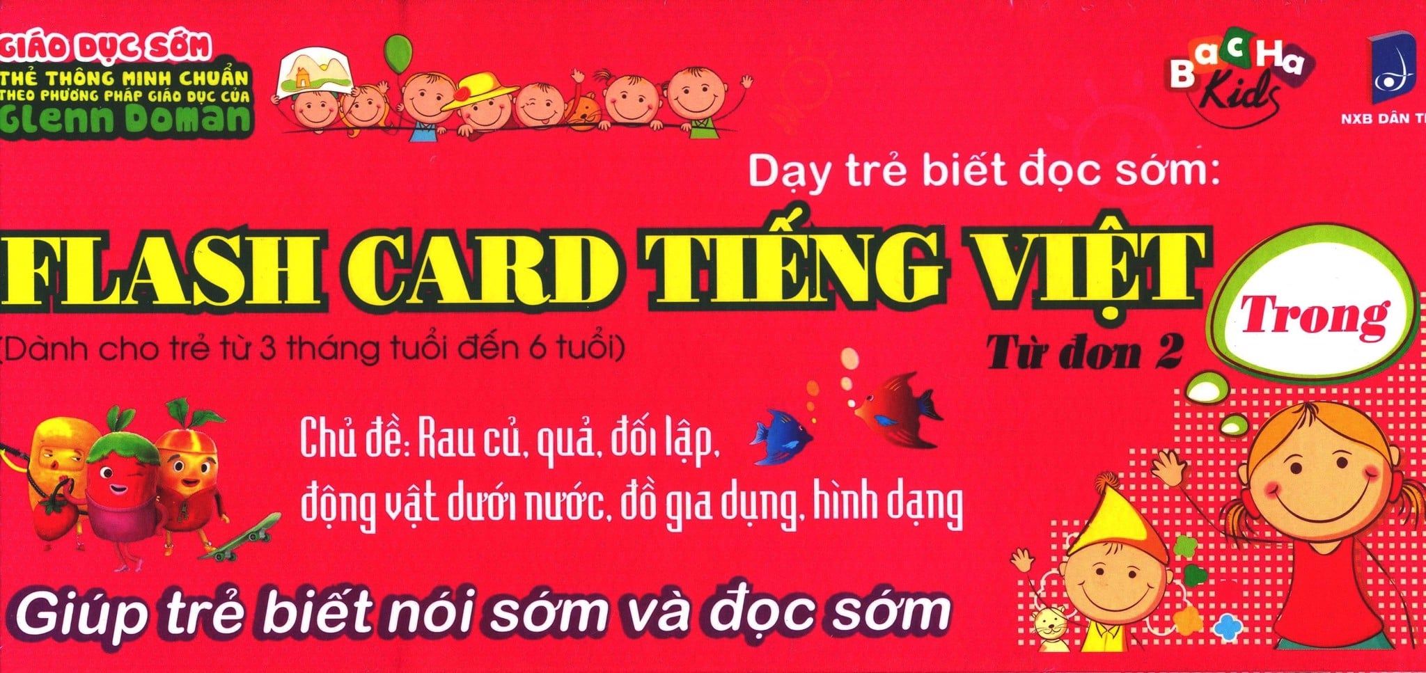  Dạy Trẻ Biết Đọc Sớm: Flash Card Tiếng Việt - Từ Đơn 2 