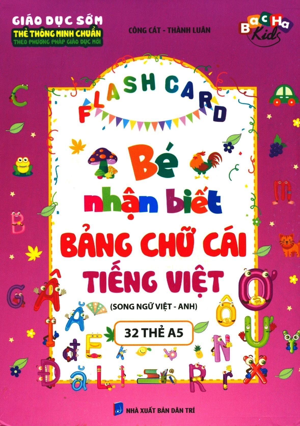  Flash Card - Bé Nhận Biết Bảng Chữ Cái Tiếng Việt (Song Ngữ Việt - Anh) 