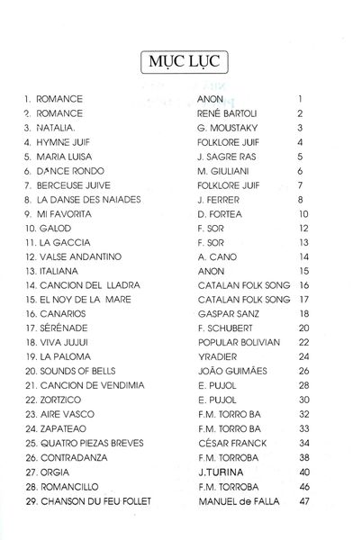 Những Tác Phẩm Cổ Điển Nổi Tiếng Soạn Cho Đàn Guitar - Nhà sách Hoa Sen