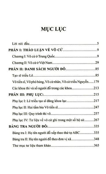 Võ Cử Và Người Đỗ Võ Khoa Ở Nước Ta