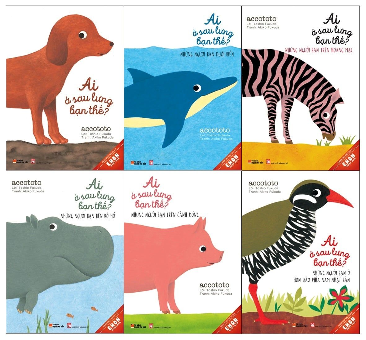  Combo Ehon Nhật Bản - Ai Ở Sau Lưng Bạn Thế? (Bộ 6 Cuốn) 