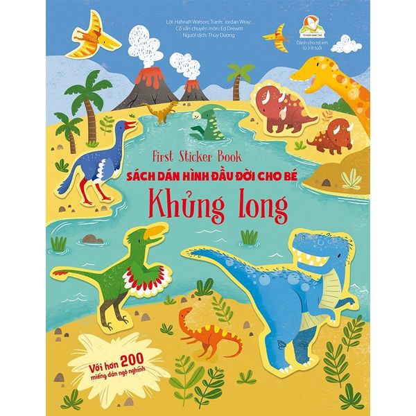 First sticker book - Sách dán hình đầu đời cho bé - Khủng long