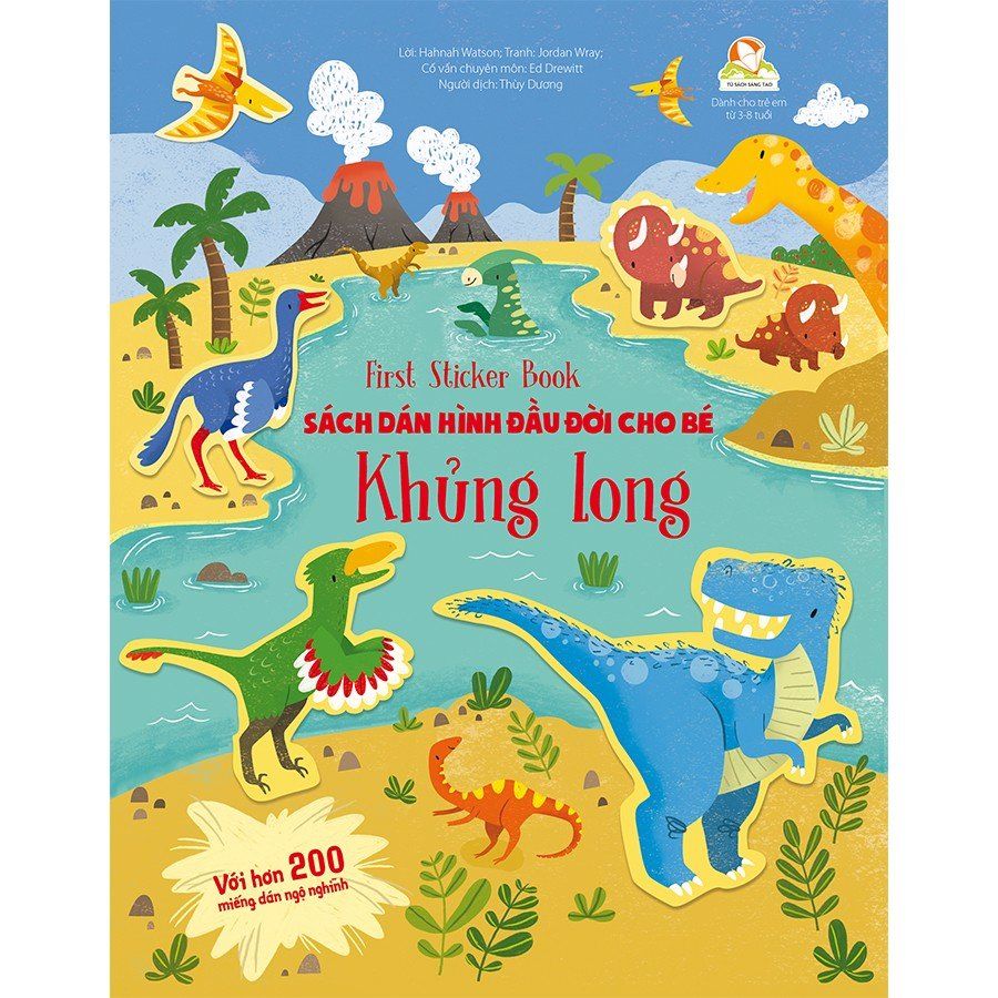  First sticker book - Sách dán hình đầu đời cho bé - Khủng long 