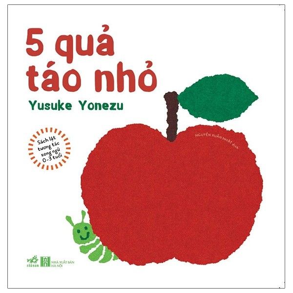  Sách Lật Tương Tác Song Ngữ 0-3 Tuổi - 5 Quả Táo Nhỏ 