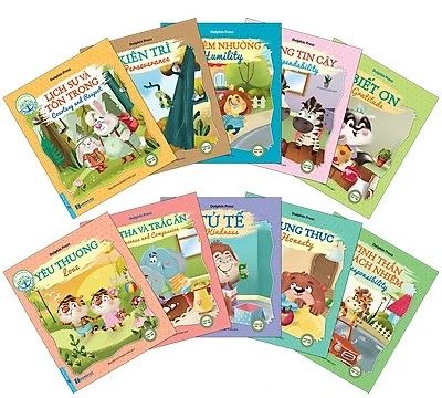 Combo 10 Quyển Bộ Sách: Bé Học Lễ Giáo - Song Ngữ Anh Việt - Việt Anh