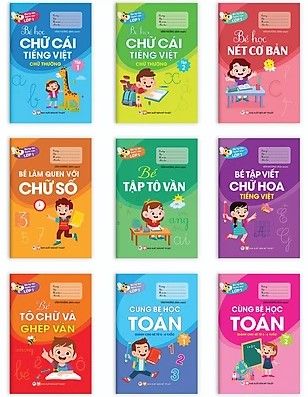  Combo (Bộ 9 Cuốn): Bé Tự Tin Bước Vào Lớp 1 ( Dành Cho Bé Từ 03- 6 Tuổi) 